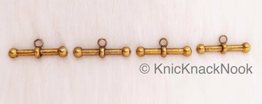 Antique Bronze / Silver Zinc Alloy Bar Charm Pendant, Metal Buttons, Charms